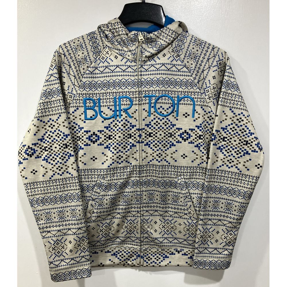 Burton | Medium Dryride Peak Columbo Hoodie Full Zip Fleece Fair Isle Snowboard‎